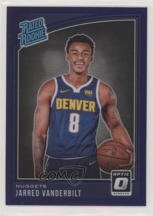 2018 Panini Donruss Optic Rated Rookie Purple Prizm Jarred Vanderbilt #151 3l0