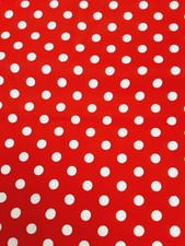 Fabric Red White Polka Dots 4 Yds X 44 Cotton One Piece