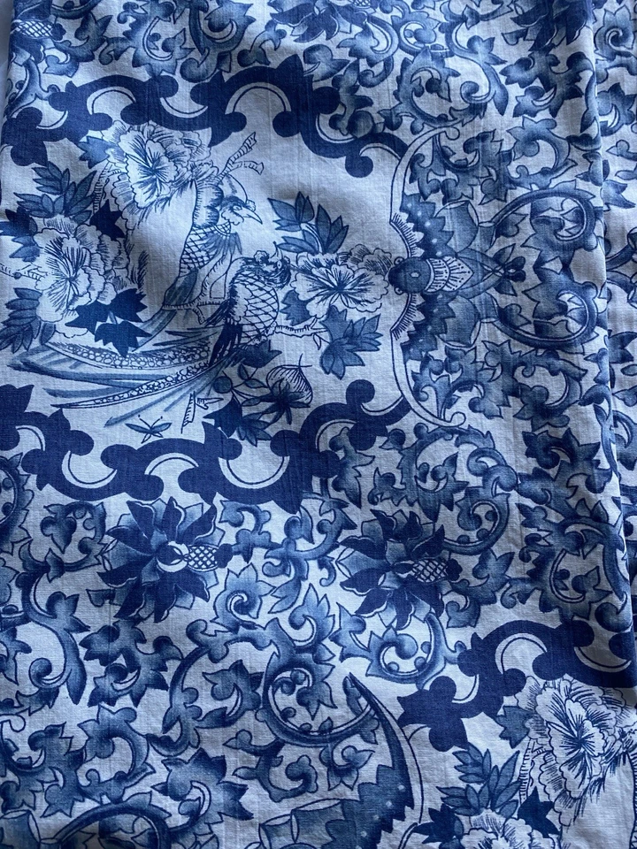 Ralph Lauren 2 King XL Pillowcases Shams Bird Blue White Porcelain Tamarind Pair - Image 2 of 4