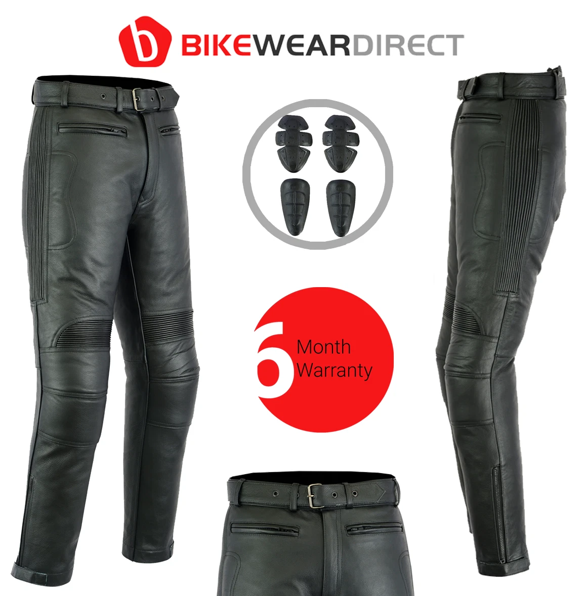 Leather Motorbike Motorcycle Trousers Biker Touring With CE Armour Protection