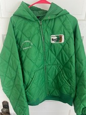 Vtg 80s Swingster Green Puffer Jacket Logo Patch Roundup Herbicide men xxlarge