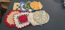 Vtg Lot Of 8 Handmade Crocheted Hot Pads Pot ...