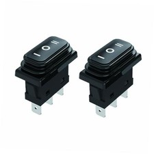 JD 2pcs 30A SPDT KCD3 Power Switch 125V/250V AC Black 3pins 3positions