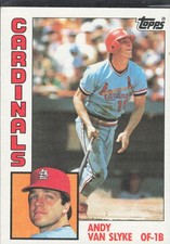 1984 Topps #206 Andy Van Slyke St. Louis Cardinals