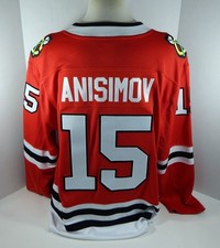 New Mens Chicago Blackhawks Artem Anisimov #15 Fanatics Breakaway Red Jersey M