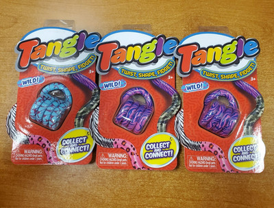 3 Pack: Tangle WILD Series Twist Fidget Toy Twist, Shape, Fidget *ASSORTED* E12E