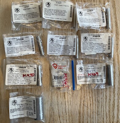 PIN PLUG GAGES PRECISION LOT OF 10 Plus & Minus Class Z See Desc For Sizes