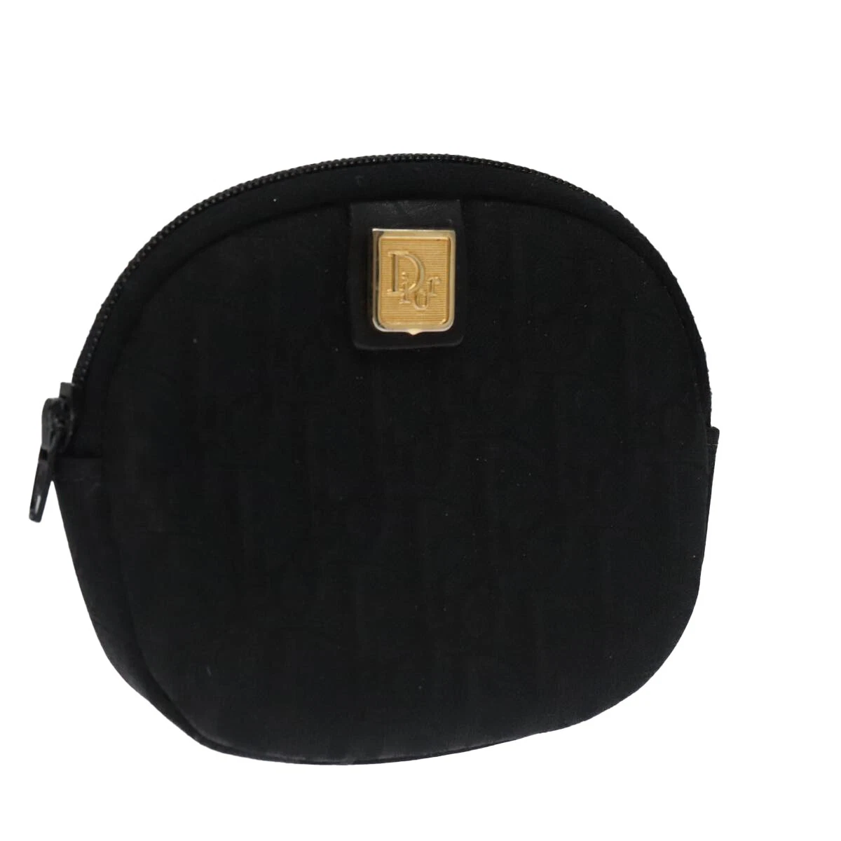 Porte monnaie toile Christian Dior trotteur noir authentique 102725
