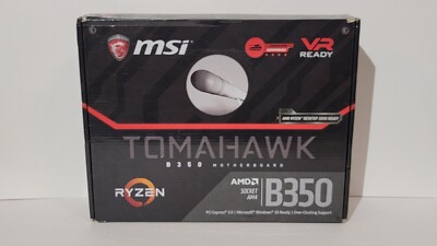 NEW! MSI AMD Ryzen B350 TOMAHAWK ATX Gaming Motherboard - Desktop 2000 Ready