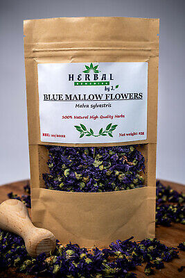 Blue Mallow Flower Dried Flower Herbal Tea Malva Sylvestris Kwiat Slazu Slaz Ebay