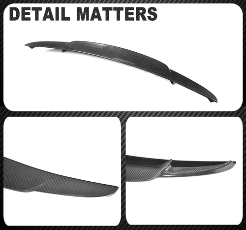 Fit For Jaguar XE XEL X760 2016-18 REAL Carbon Fiber Rear Trunk Spoiler Wing Lip - Picture 11 of 11