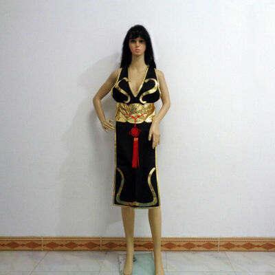 chun li black dress SF Cosplay Costume Female / XXXL