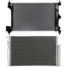 Aluminum Radiator&AC Condenser Cooling Kit For 2013-2018 Chevrolet Sonic 1.8L l4