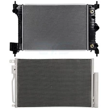 Aluminum Radiator&AC Condenser Cooling Kit For 2013-2018 Chevrolet Sonic 1.8L l4