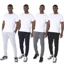 Brave Soul Mens Fleece Cuffed Joggers Regular Fit Jogging Bottom Sweatpants