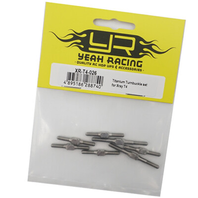 Set Fibbie In Titanio Yeah Racing XR-T4-026 Per Xray T4, RC