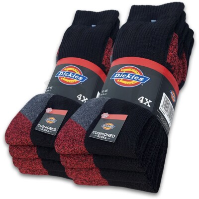 4/8 Paar DICKIES CUSHIONED CREW Work Arbeitssocken Business Socken Strümpfe