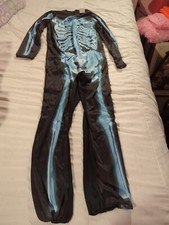 Kids' X-Ray Skeleton Jumpsuit Halloween Costume Hyde and Eek Size Large 12-14