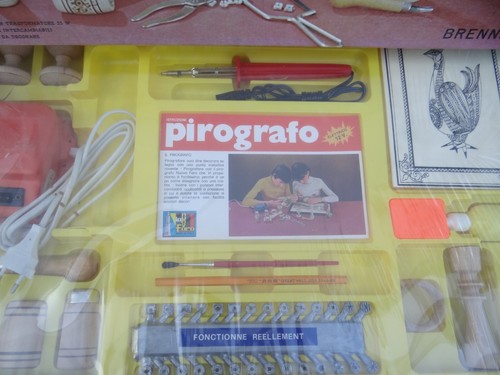Pyrography Kinder Holz Brenn Malen Stift Kasten Set Altes Spielzeug 70er NEU OVP - Bild 4 von 6