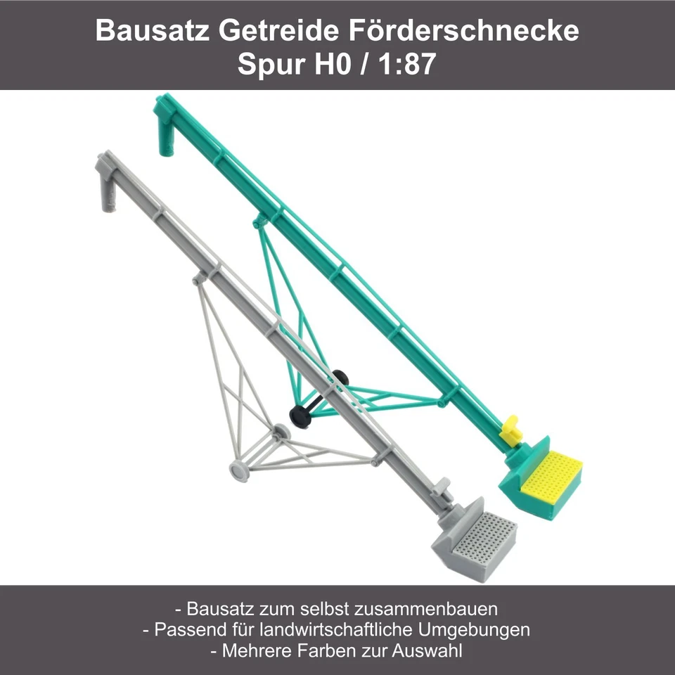 OVERDRIVE-RACING H0 1:87 Überladeschnecke Getreide-Schnecke Förderanlage Getreide Silo - Bausatz