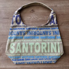 Santorini - Greek Beach Canvas Tote