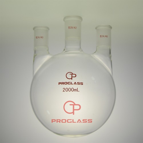 Lab Three Staight Necks Round Bottom Flask 2000mL29/42,24/40