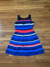 Tommy Hilfiger Dress Women Size 8 Preppy Striped Sleeveless Sheath NWT $79.99