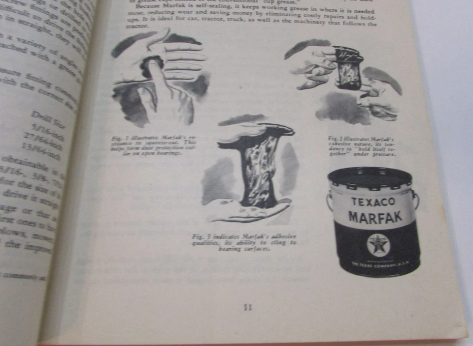 Old 1947 Harvest Gold Ermer's Texaco Service Farm Manual Vintage Walhalla ND - Image 4 of 4