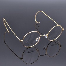 Vintage 46mm Round Eyeglass Frames Gold Wire ...