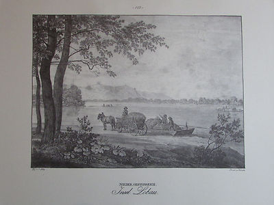 Insel Lobau von Jacob Alt, Niederösterreich - Kunstblatt Reprint print