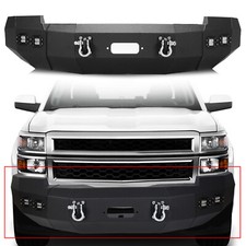For 2014-2015 Chevy Silverado 1500 Front Bumper Steel Winch Plate W Led D-ring For 2014-2015 Chevy Silverado 1500 Front Bumper Steel Winch Plate W Led D-ring