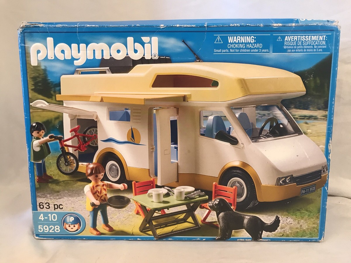 Playmobil 5928 RV Mobile Camper Vehicle Set 2005 W/ Camping