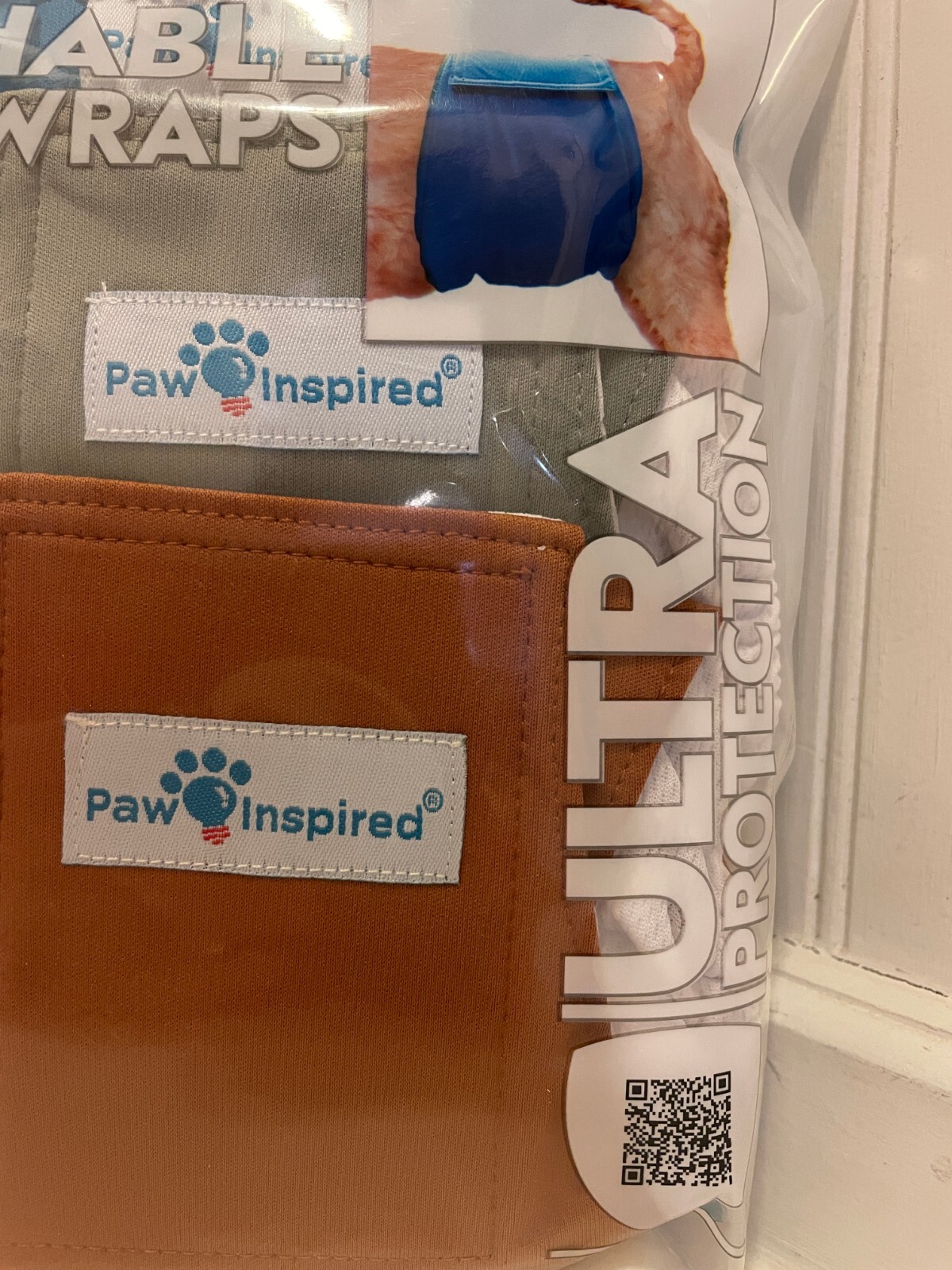 PAW INSPIRED Ultra Protection Washable Male Wraps Reusable Belly Bands 3 Count