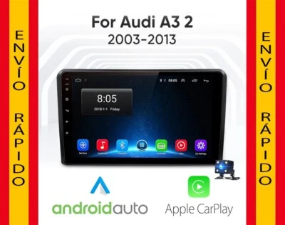 Radio Pantalla Android 12 GPS USB CARPLAY BT RDS WIFI para AUDI A3 8P - Imagen 1 de 4
