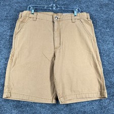 Carhartt Rugged Flex Rigby Shorts Mens 36 Relaxed Fit Work Casual Brown New