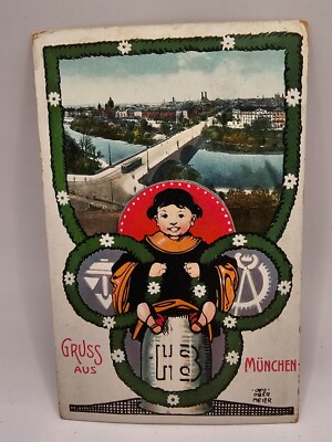Vintage Antique Post Card  - Munchen Munich Germany Gruss Ottmar Zieher Posted