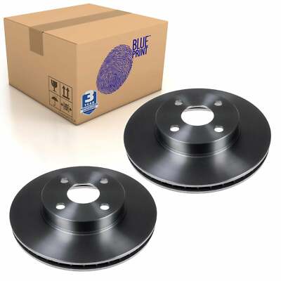 Pair of Front Brake Disc Fits Toyota Corolla Spacio Fielder Blue Print ADT343292