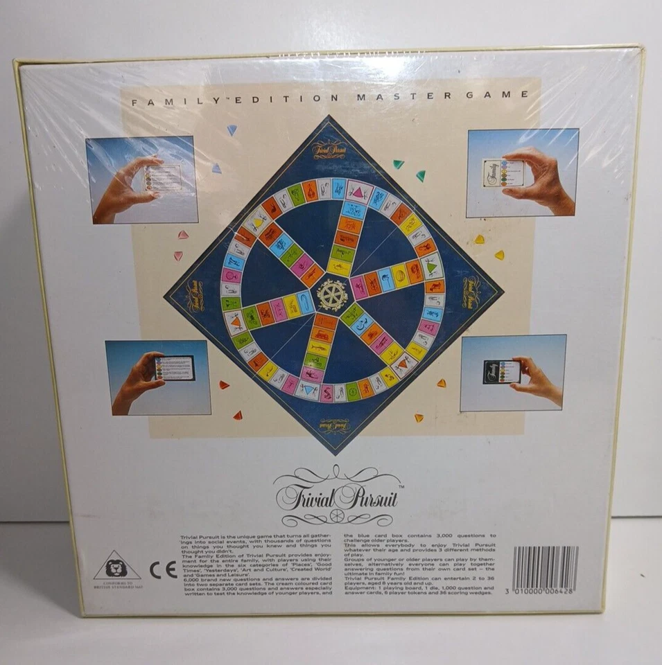 Trivial Pursuit Family Edition Master Board Game New Sealed 1988 - Image 2 of 4