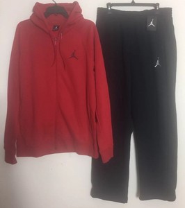 nike red and black sweatsuit