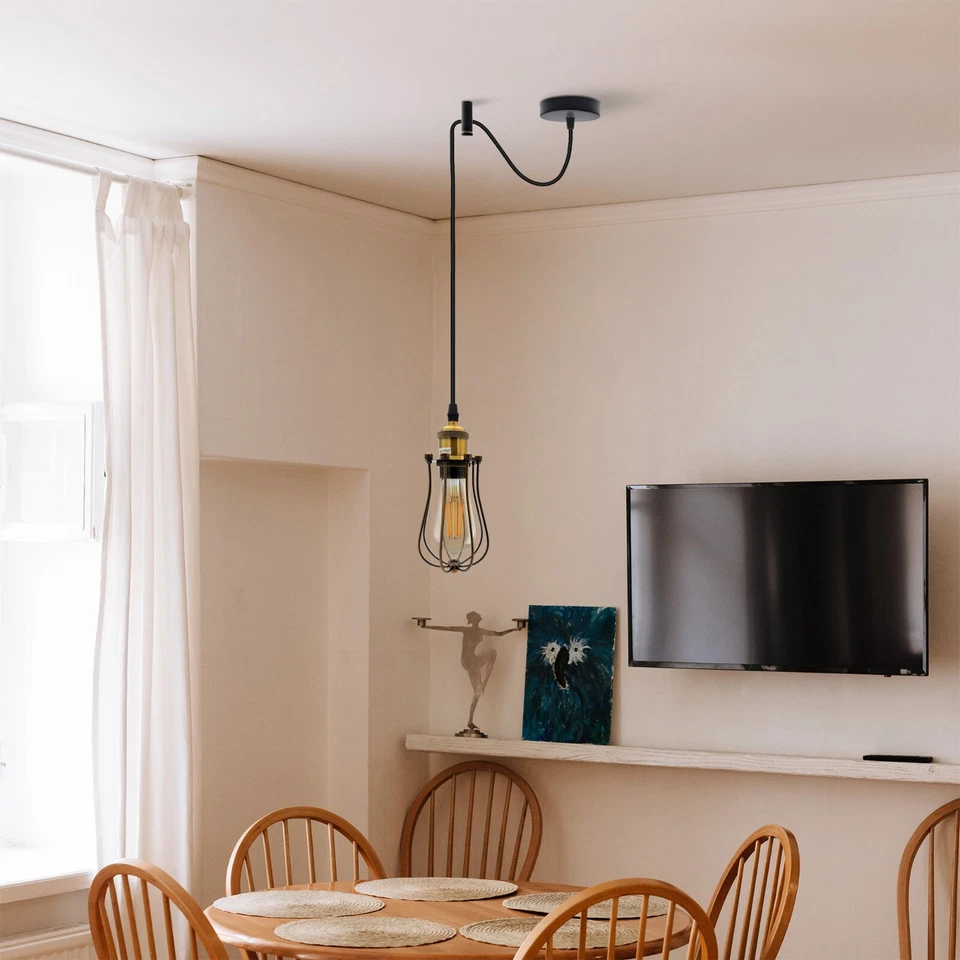 Ceiling Mount Hook Plate Pendant Light Canopy Cable Clamp Cord Grip