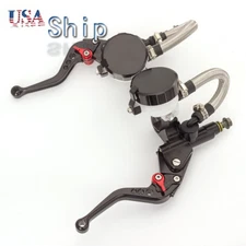 USA 22mm Dual Master Hydraulic Brake Clutch Cylinder Reservoir Lever 125-600cc