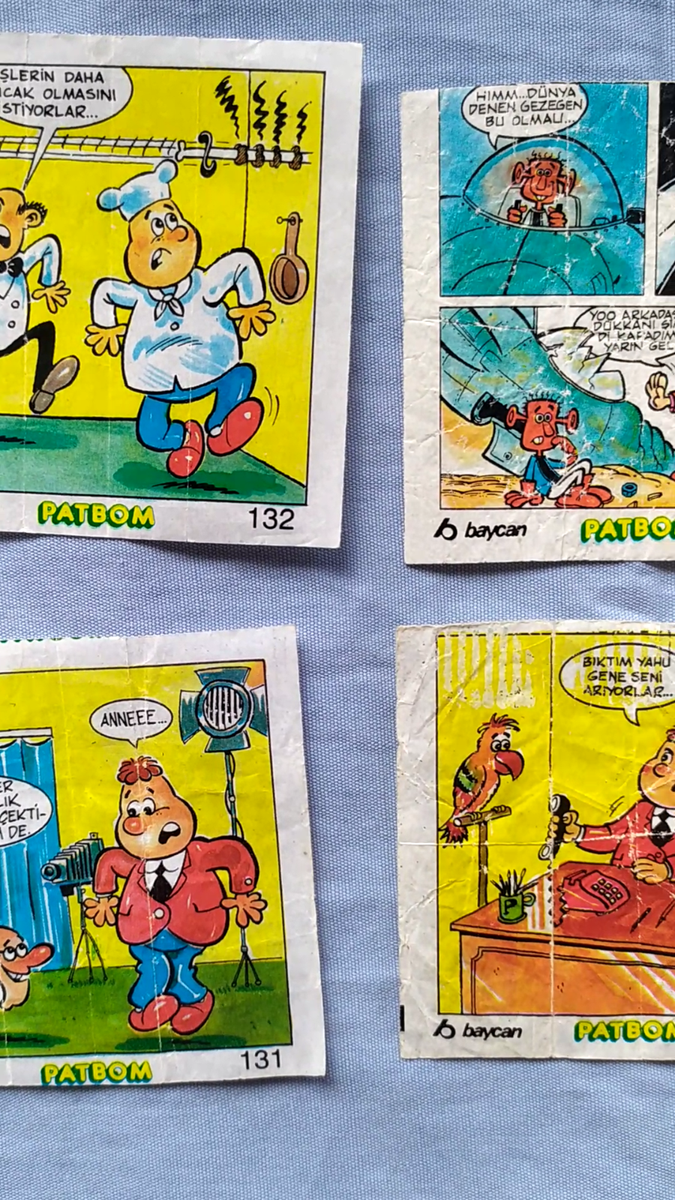 Patbom Baycan Comic Vintage Chewing GUM Wrapper. Bubble gum