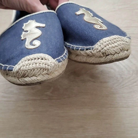 Zapatos alpargata Lilly Pulitzer metálicos caballito de mar talla 9 Foto 4 de 4