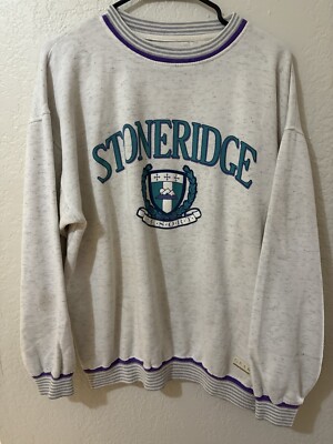 Heathered Grey Vintage Stoneridge Resort Men s Large Pullover
