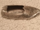 Vintage Indian Brass Slipper With Silver Tone Overlay Incense Holder — photo 1