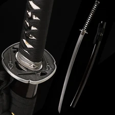 T10 Steel Clay Tempered Katana Razor Sharp Japanese Samurai Sword Real Hamon