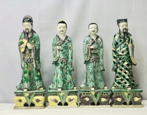 Chinese Kangxi period famille verte figure of immortals