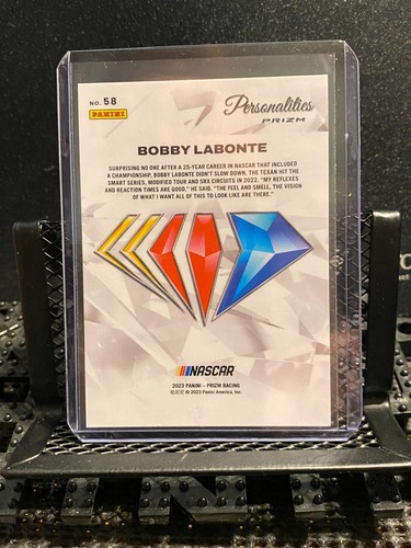 Bobby Labonte 2023 Prizm - Nascar 75th Anniversary Personalities Card #58 - Picture 2 of 2