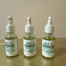 3 Ea Isle Of Paradise Self Tanning Drops Face Medium 30ml *NEW & ORIGINAL*