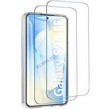 2 PACK For Samsung Galaxy S25 FE  Tempered Glass Screen Protector,Case Friendly